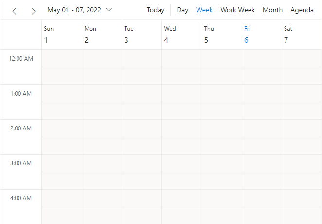 ASP.NET Core Schedule Control