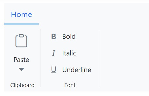 ASP.NET MVC Ribbon Control with group header